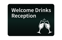 Welcome drinks reception logo.